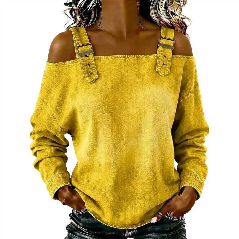 Women's casual sweatshirt with decorative shoulder details Lisslune