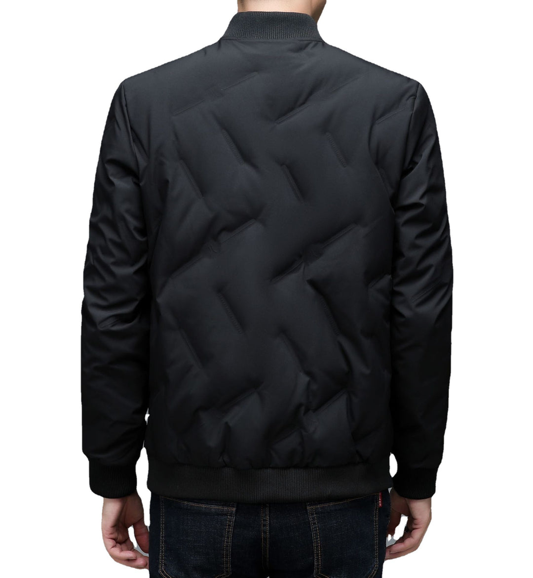 Men's quilted bomber jacket with high collar and reflective details Lisslune