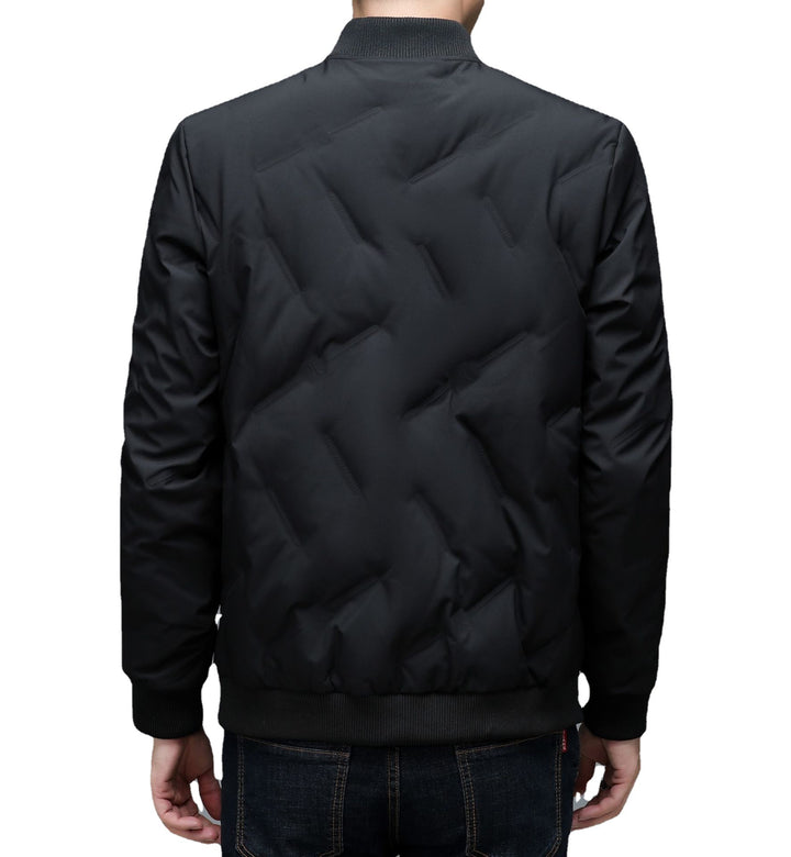 Men's quilted bomber jacket with high collar and reflective details Lisslune