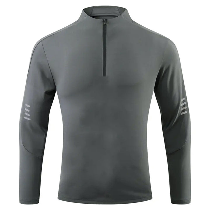 Men's functional long sleeve shirt with high collar and innovative zipper Lisslune