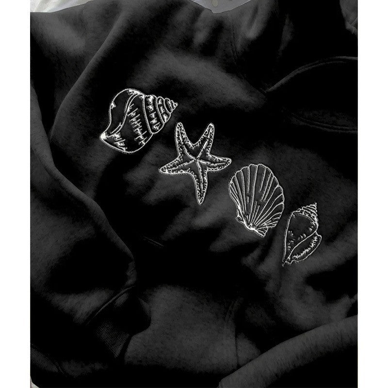 Women's hoodie with maritime motif and soft fabric Lisslune