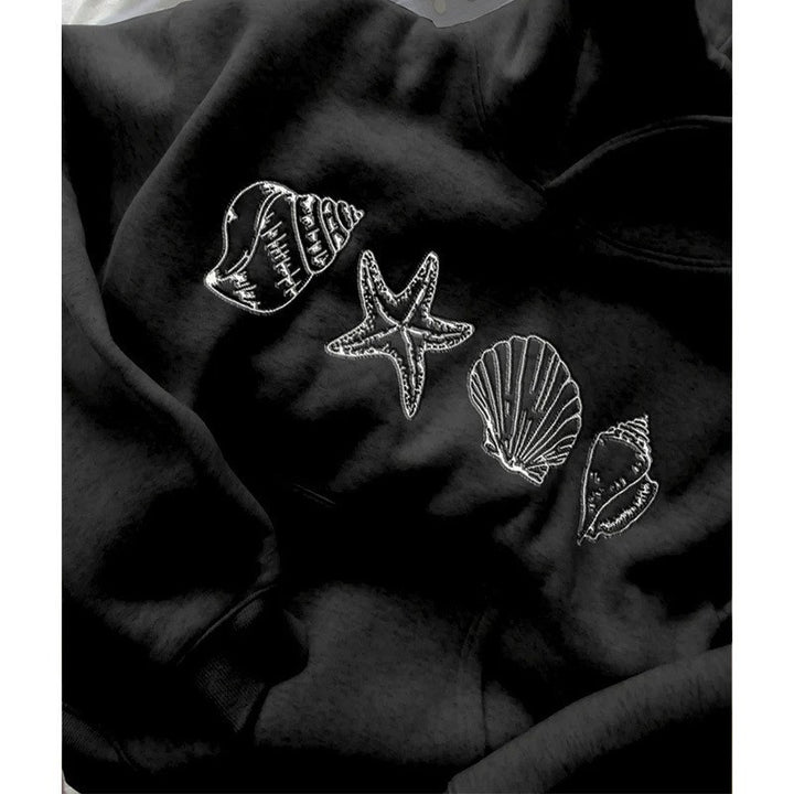Women's hoodie with maritime motif and soft fabric Lisslune