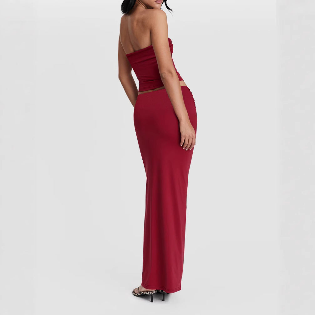 Damen Crop Top und Rock Set Lisslune