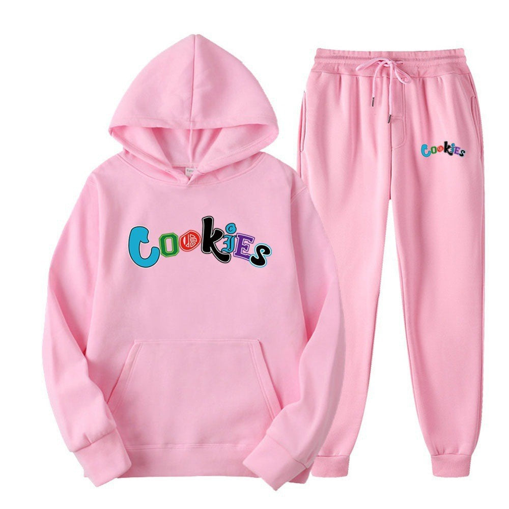 Women's Hoodie and Jogging Pants Set with Colorful Graphic Print Lisslune