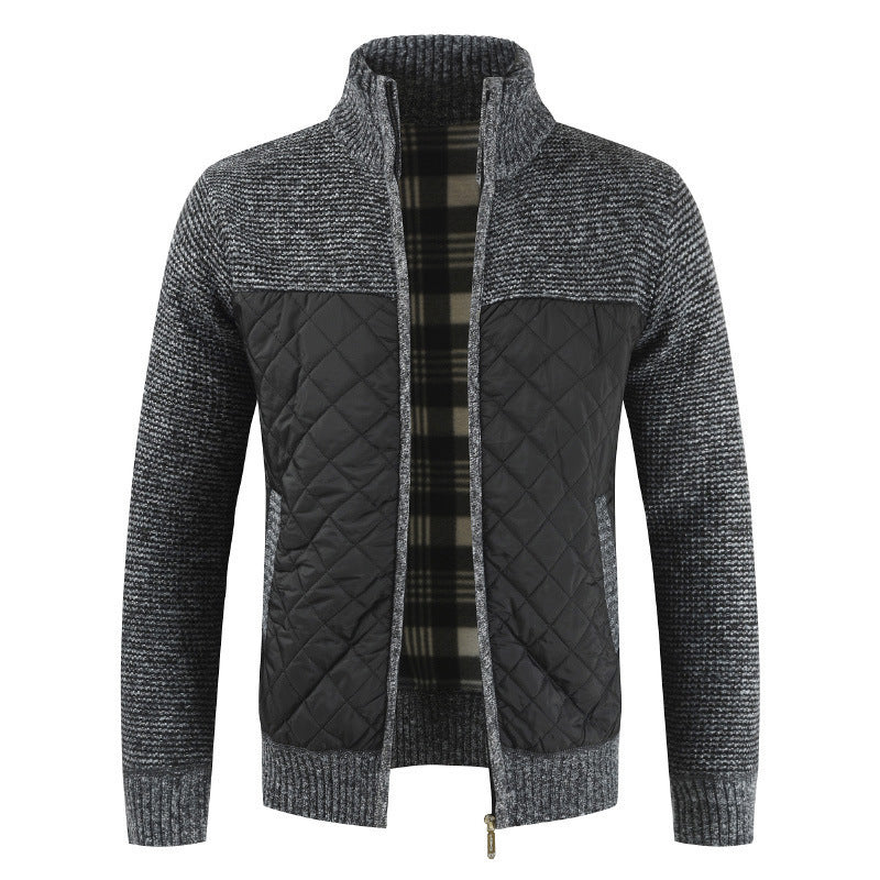 Men's fashionable hybrid jacket with textured outer material Lisslune