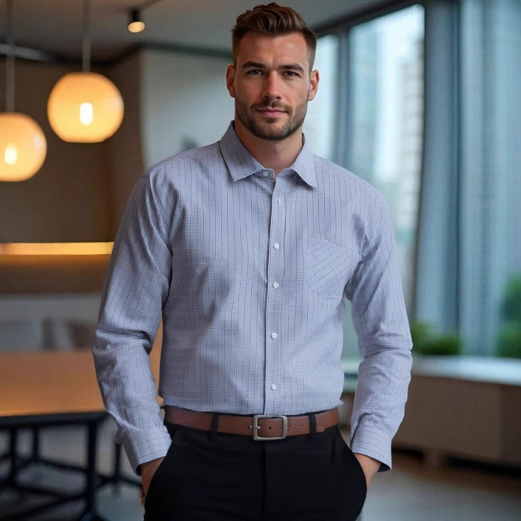 Men's elegant and structured long-sleeve blouse Lisslune