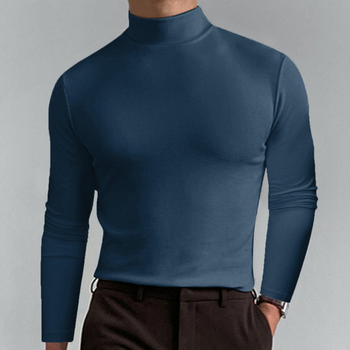 Men's fashionable turtleneck sweater made of soft cotton blend Lisslune