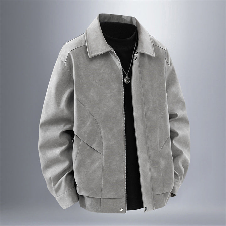 Men's Casual Faux Leather Jacket Lisslune