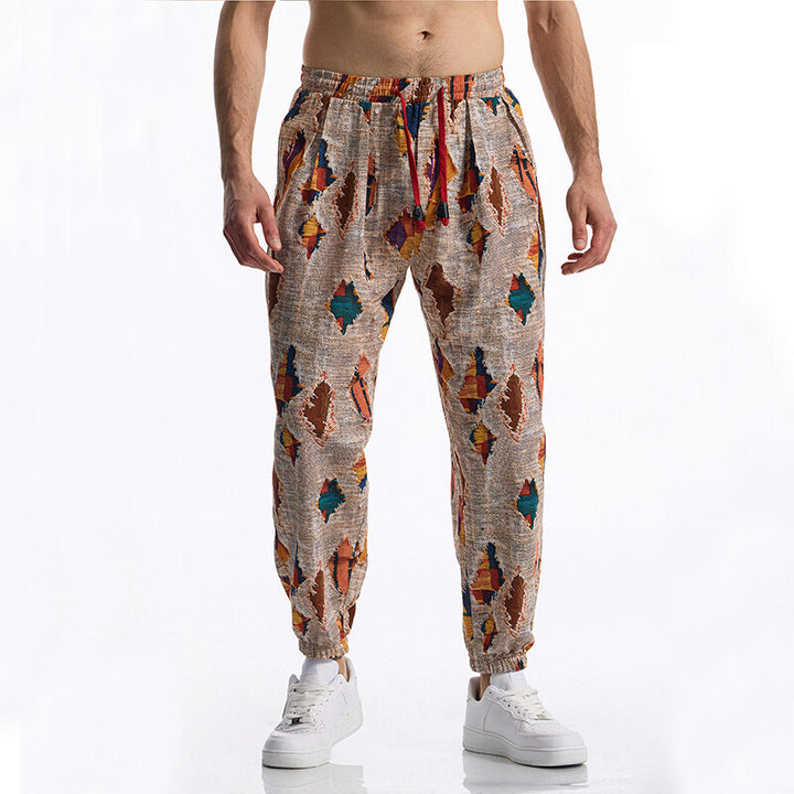 Men's casual sweatpants with trendy pattern Lisslune
