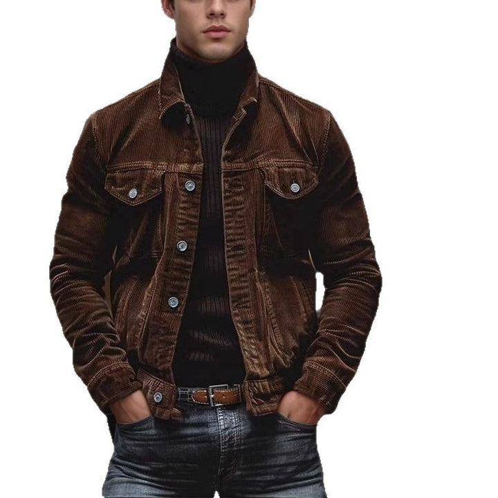 Men's cord jacket in modern design with practical breast pockets Lisslune