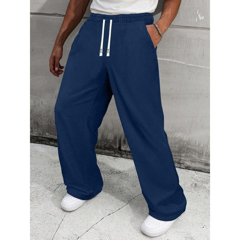Men's loose fitness pants with elastic waistband and practical pockets Lisslune