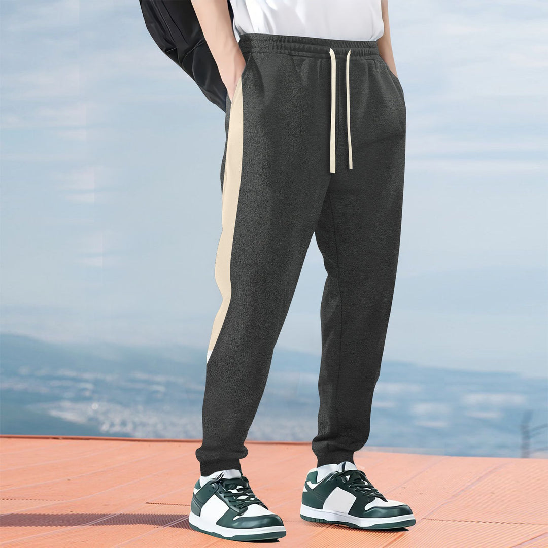 Men's sporty leisure pants with side contrast stripes Lisslune