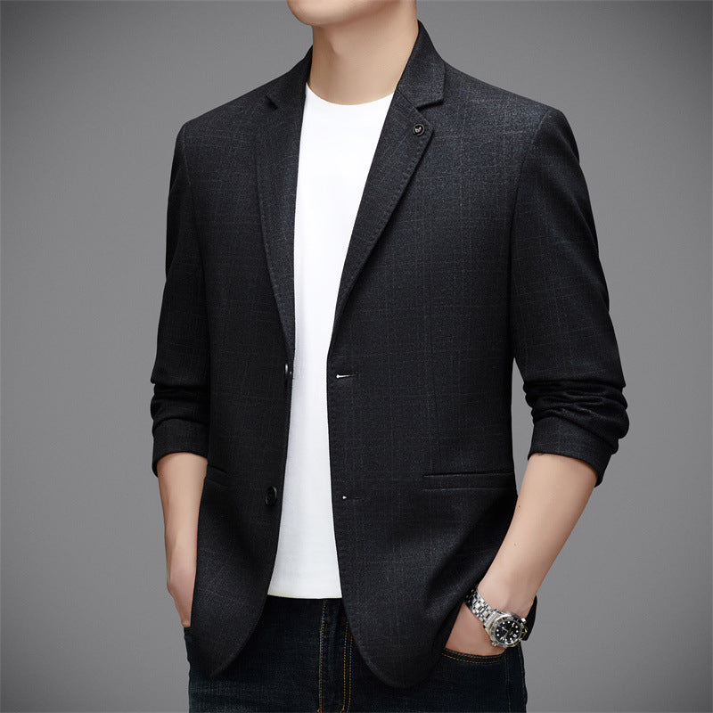 Men's Stylish Blazer with Textured Design and Practical Pockets Lisslune