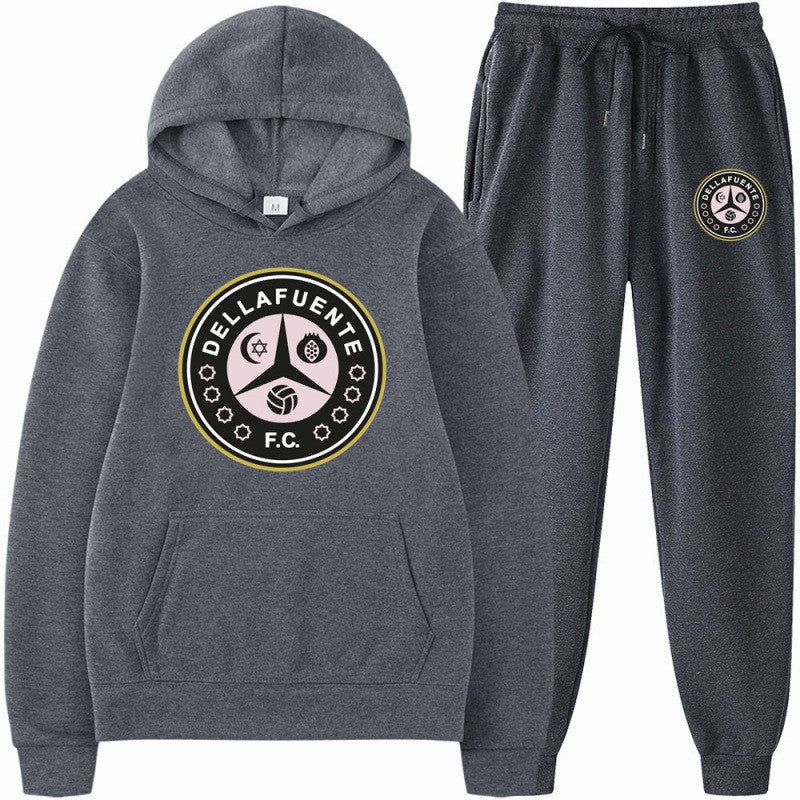 Women’s sweatshirt and jogging pants set with sporty club motif Lisslune