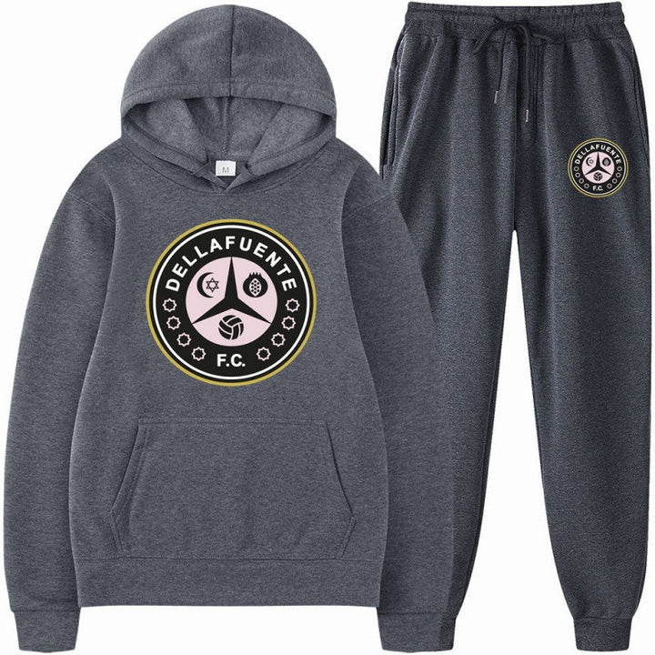Women’s sweatshirt and jogging pants set with sporty club motif Lisslune