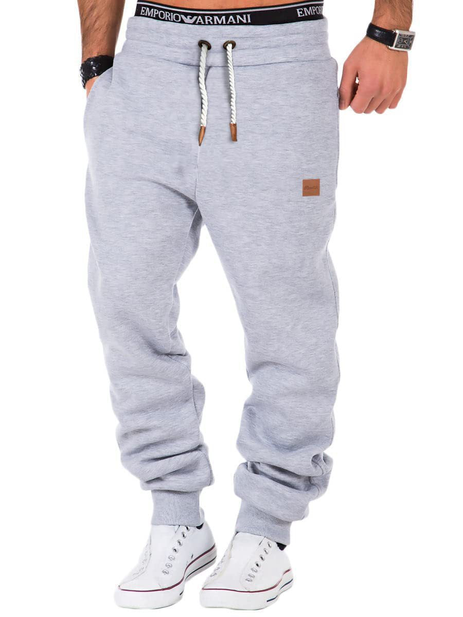 Men's comfortable leisure jogging pants with elastic waistband and practical pockets Lisslune
