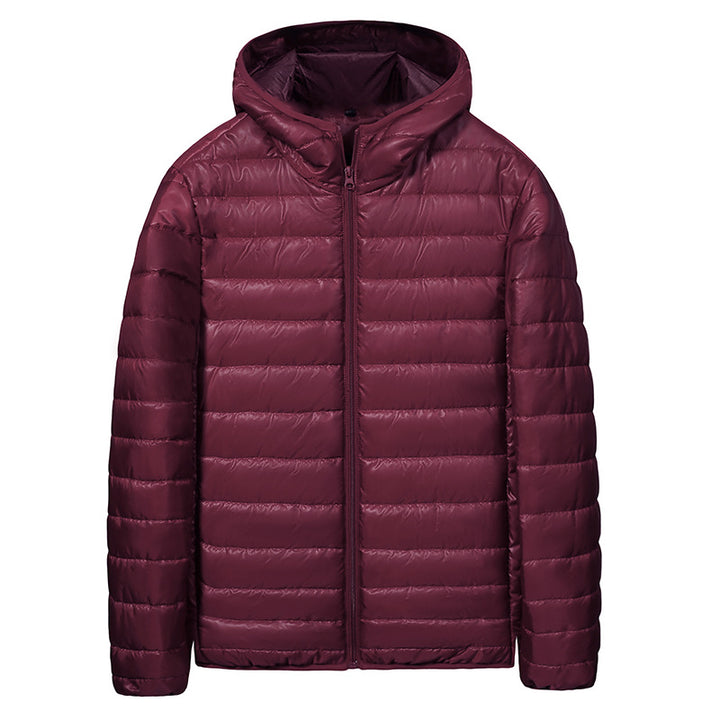 Men's lightweight quilted jacket with hood and water-repellent coating Lisslune