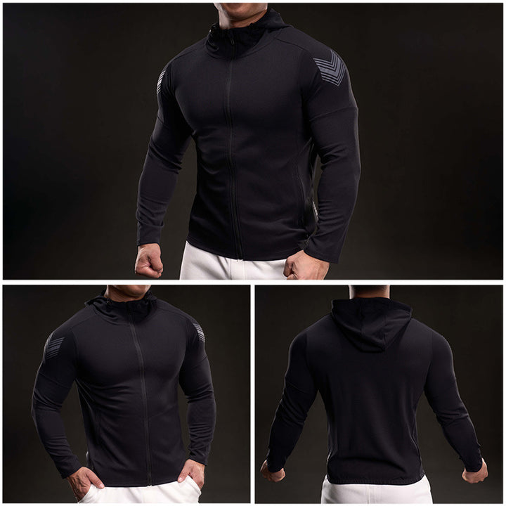 Men's Sports Jacket with Breathable Material and Reflective Details Lisslune