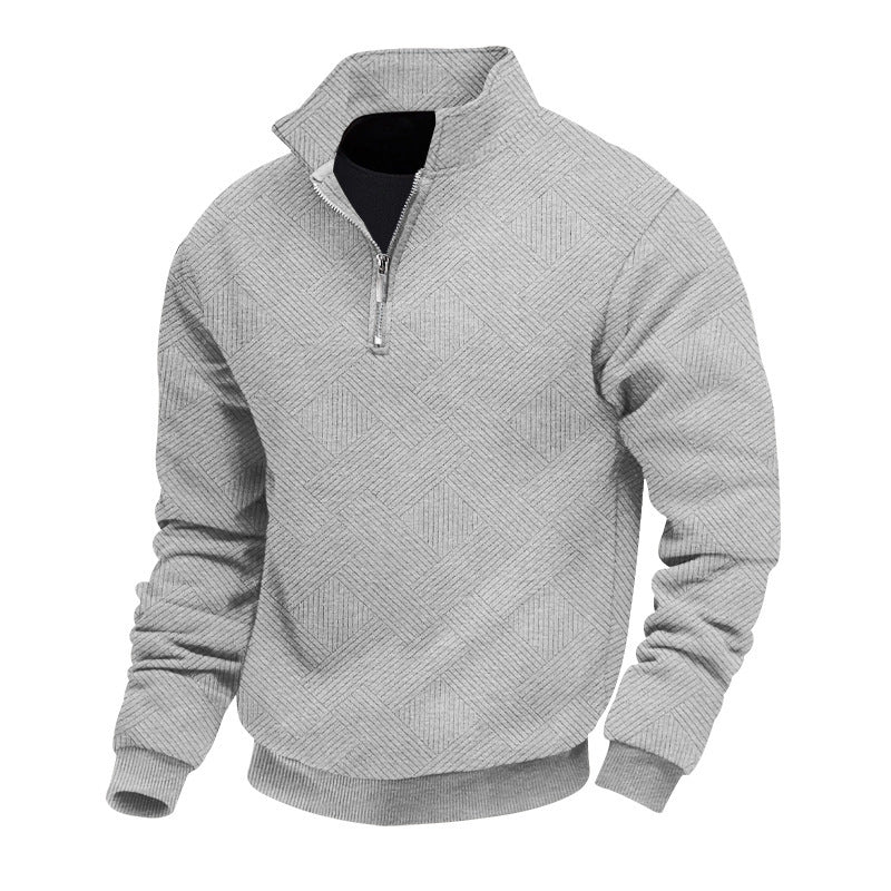 Men's fleece pullover with high collar and innovative structure design Lisslune
