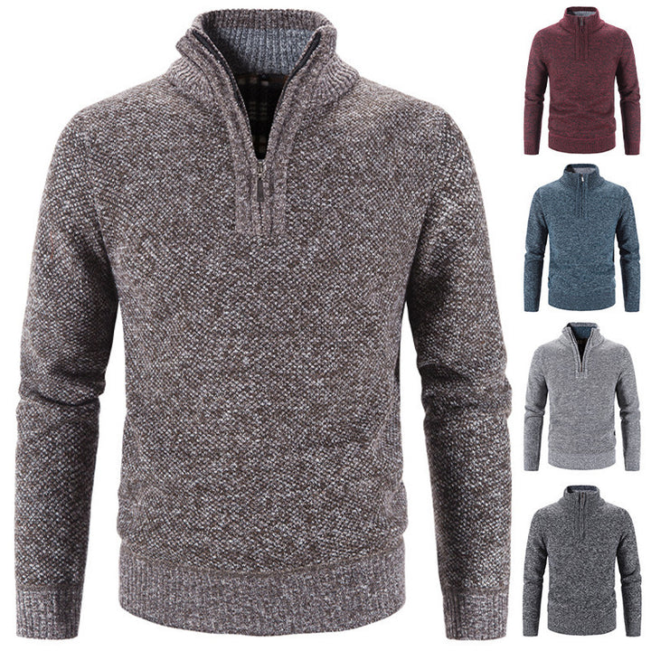 Men's stylish turtleneck sweater with elegant zipper Lisslune