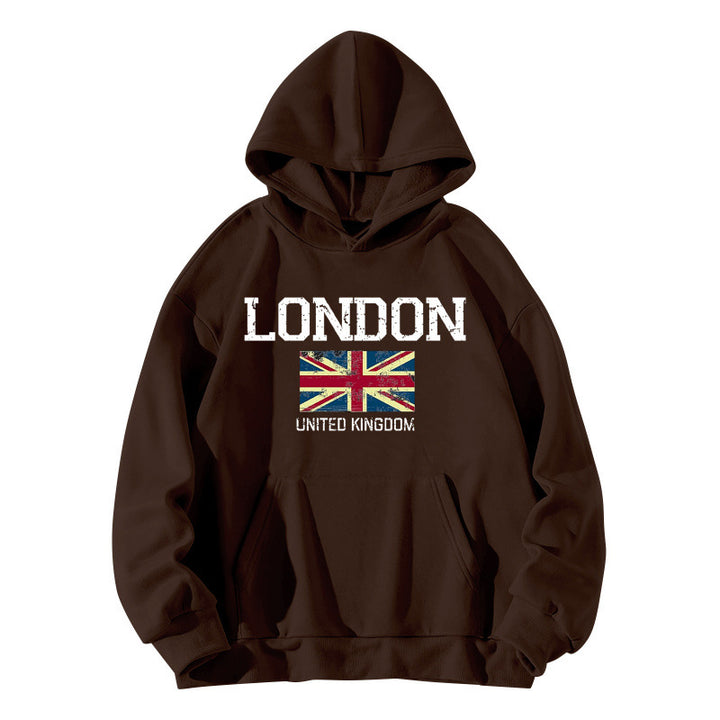 Women's hoodie in urban London style with kangaroo pocket and comfortable fit Lisslune