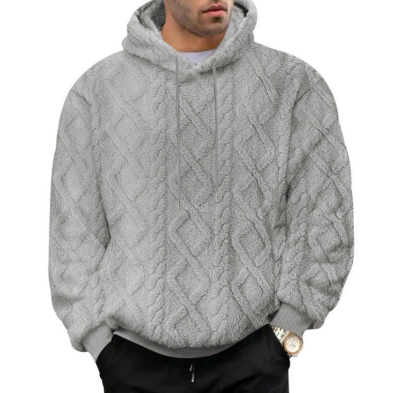 Men's cozy hoodie with textured design Lisslune