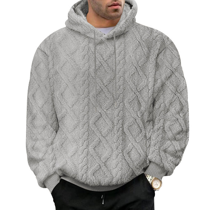 Men's cozy hoodie with textured design Lisslune