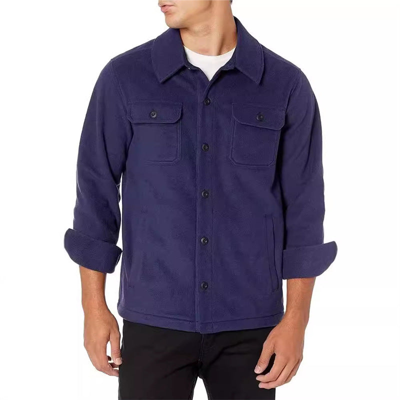 Men's fleece jacket with practical pockets Lisslune