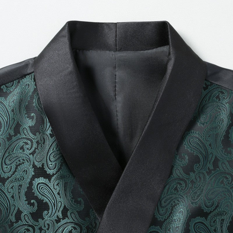 Men's elegant vest with luxurious paisley pattern Lisslune