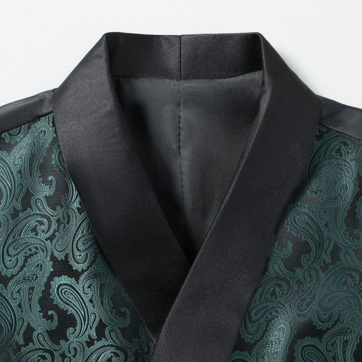 Men's elegant vest with luxurious paisley pattern Lisslune