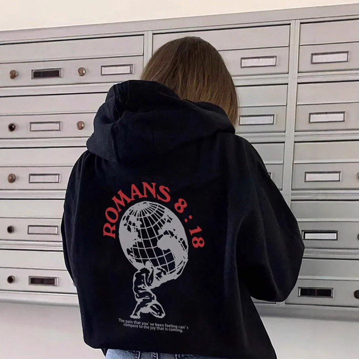 Women's hoodie with inspiring world motif and high-quality print Lisslune