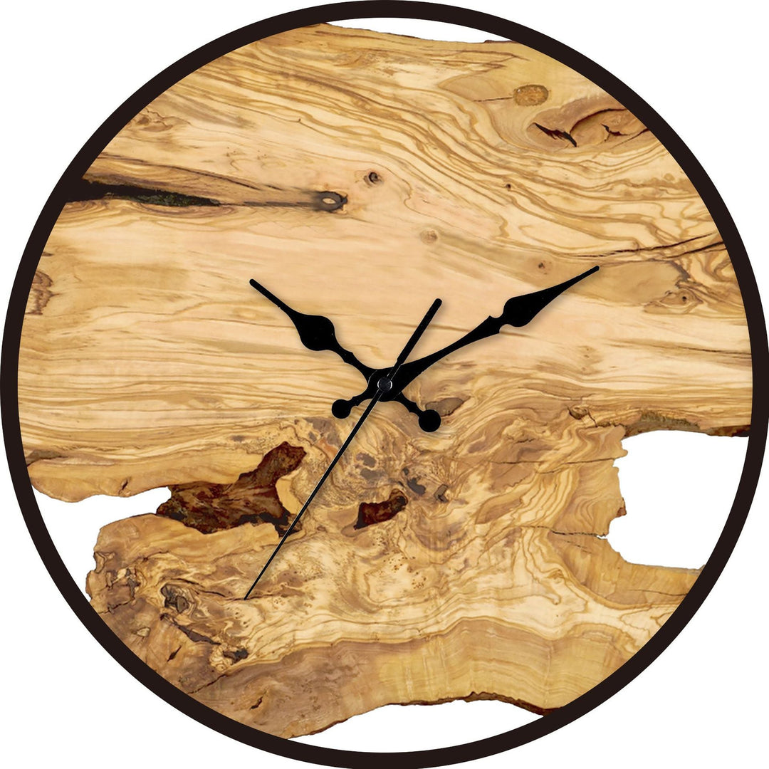 Lisslune | Wood artificial acrylic silent wall clock for the living room 30 cm