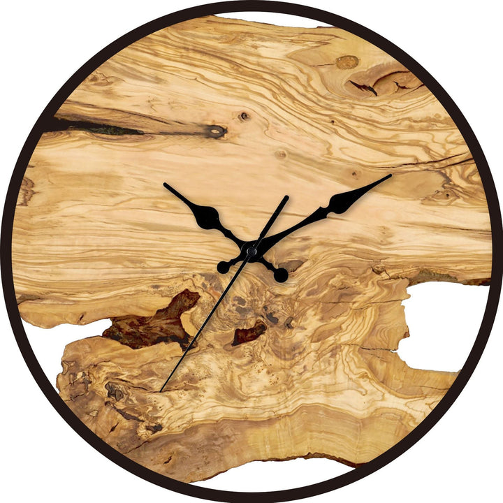 Lisslune | Wood artificial acrylic silent wall clock for the living room 30 cm