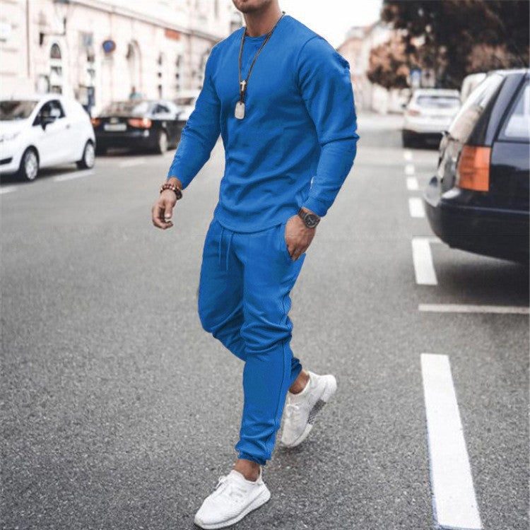 Men's sporty leisure set with long-sleeved outerwear and comfortable joggers Lisslune