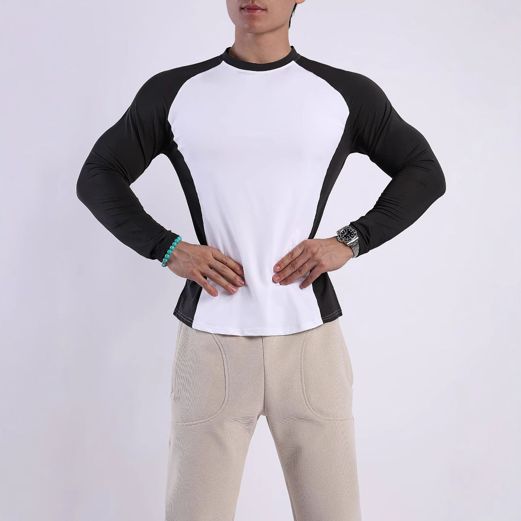 Men's sports long-sleeve shirt with breathable inserts and ergonomic cut Lisslune