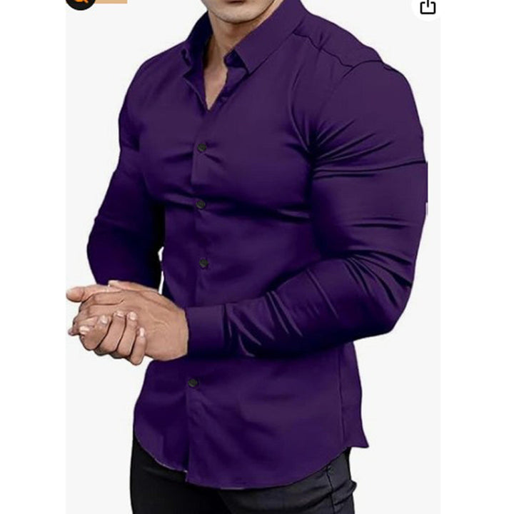 Men's long-sleeve shirt with a fitted silhouette and elegant collar Lisslune