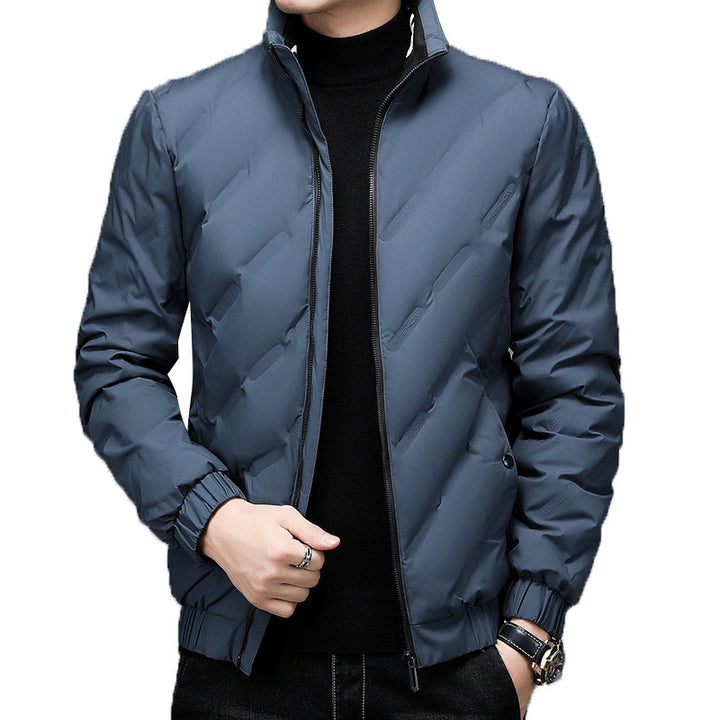 Men's quilted transitional jacket with high protective collar Lisslune
