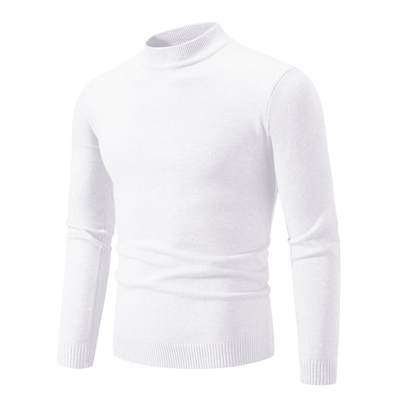 Men's fine knit sweater with high collar and elastic cuffs Lisslune