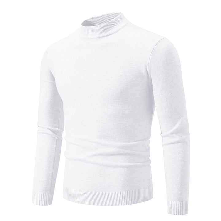 Men's fine knit sweater with high collar and elastic cuffs Lisslune