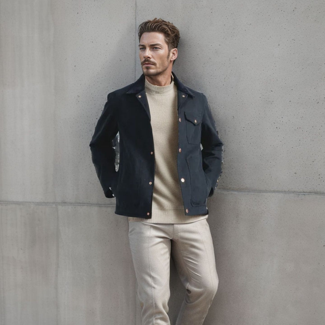 Men's timeless jacket with textured design Lisslune
