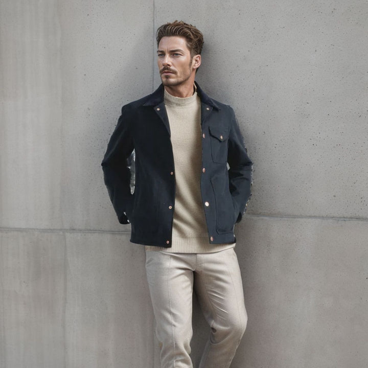 Men's timeless jacket with textured design Lisslune