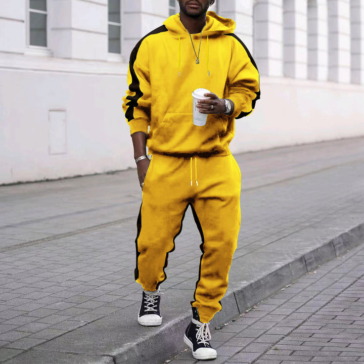 Men's tracksuit with hood and contrasting side elements Lisslune