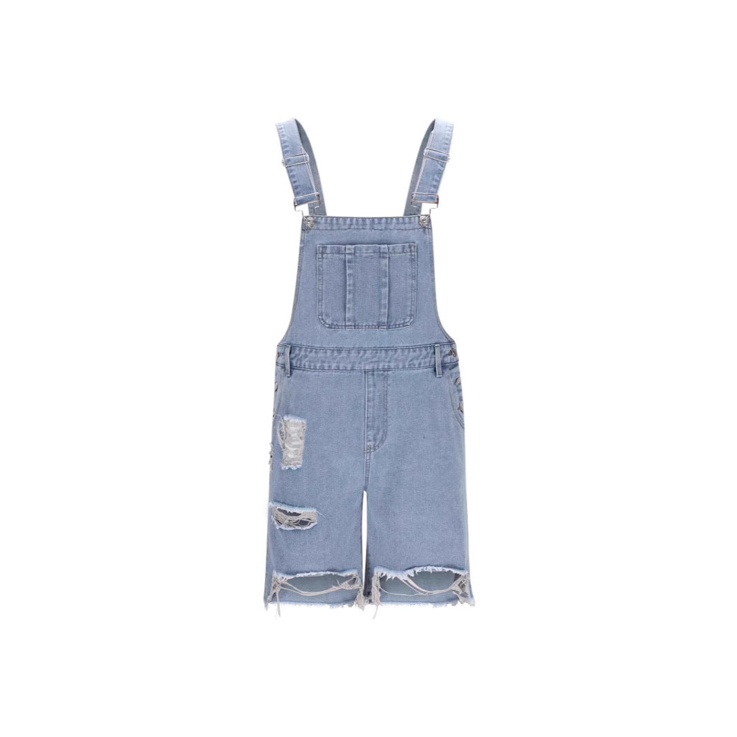 Herren Lässige Jeans-Latzhose Lisslune