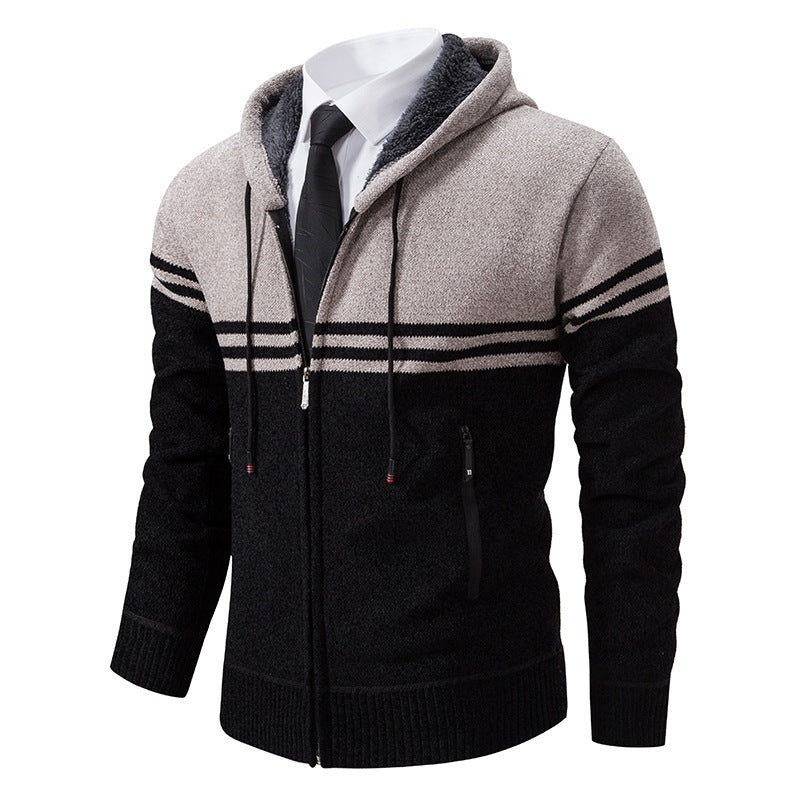 Men's fashionable hoodie with textured design Lisslune