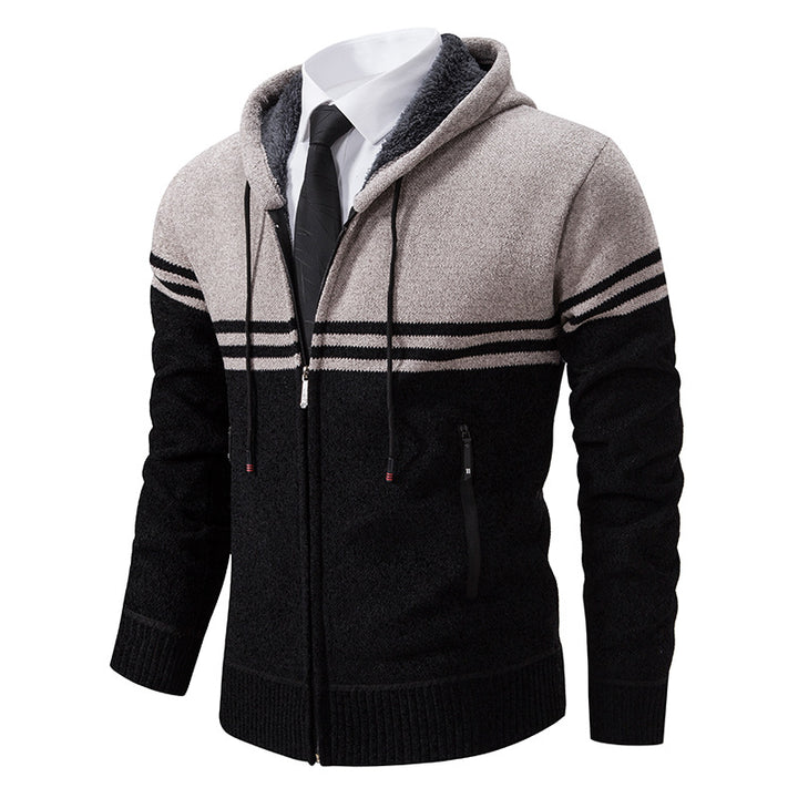 Men's fashionable hoodie with textured design Lisslune