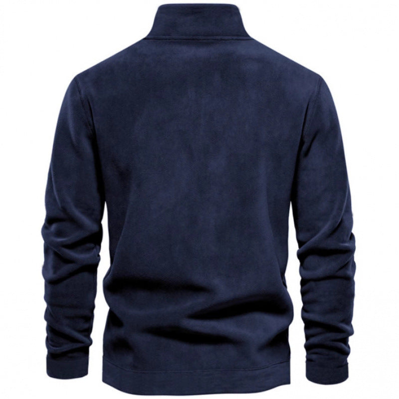 Men's fleece pullover with stand-up collar Lisslune