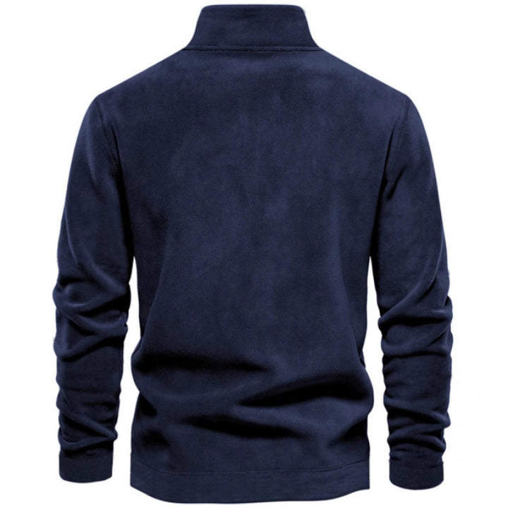 Men's fleece pullover with stand-up collar Lisslune