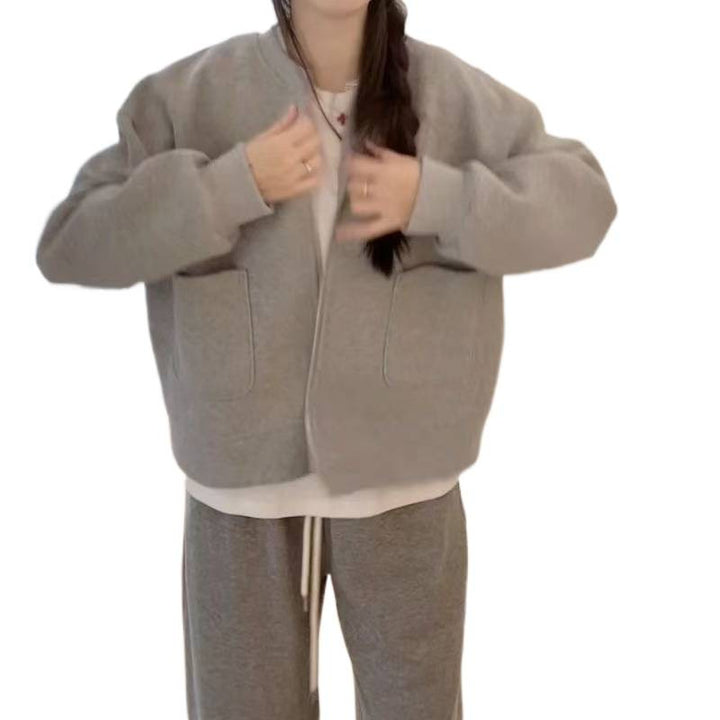 Women's oversized sweat jacket with practical pockets and fashionable design Lisslune