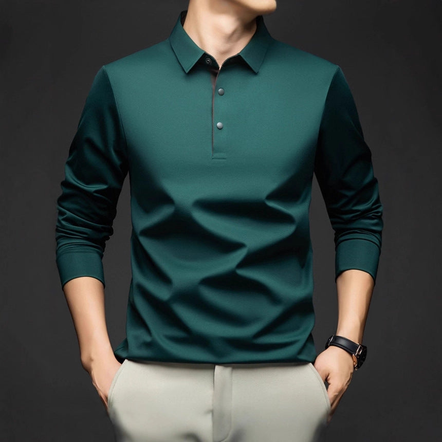 Men's Long Sleeve Polo Shirt Lisslune