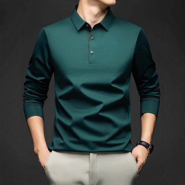 Men's Long Sleeve Polo Shirt Lisslune